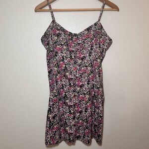 American Eagle Floral Button Front Mini Dress Medium